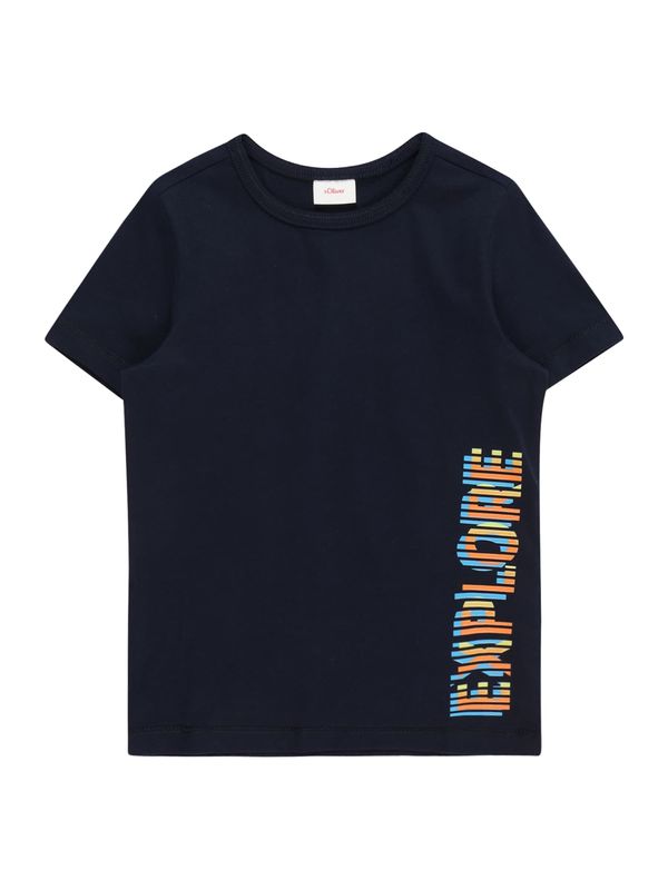 s.Oliver s.Oliver Тениска  нейви синьо / светлосиньо / светложълто / светлооранжево