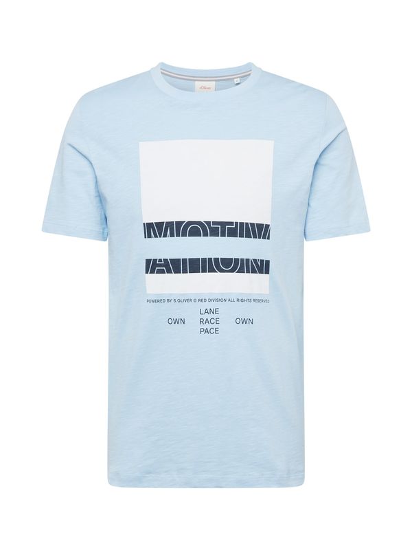 s.Oliver s.Oliver Тениска  нощно синьо / светлосиньо / бяло