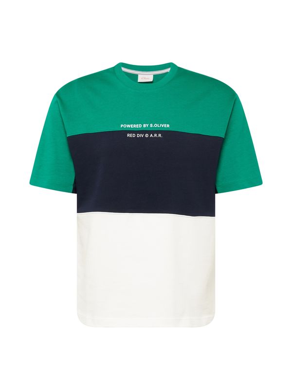 s.Oliver s.Oliver Тениска  нощно синьо / зелено / бяло