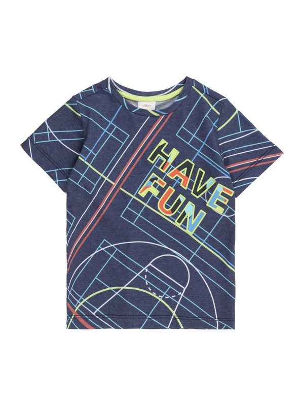 s.Oliver s.Oliver Тениска  нощно синьо / зелено / червено / черно