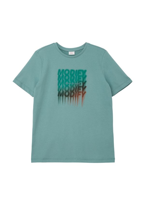 s.Oliver s.Oliver Тениска  петрол / смарагдово зелено / оранжево