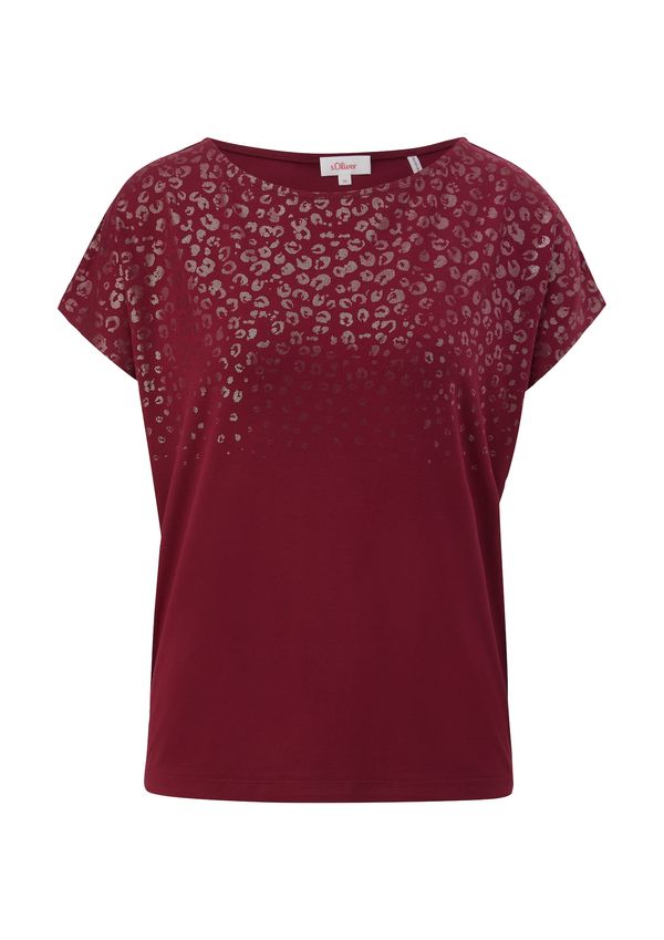 s.Oliver s.Oliver Тениска  рубинено червено / бяло