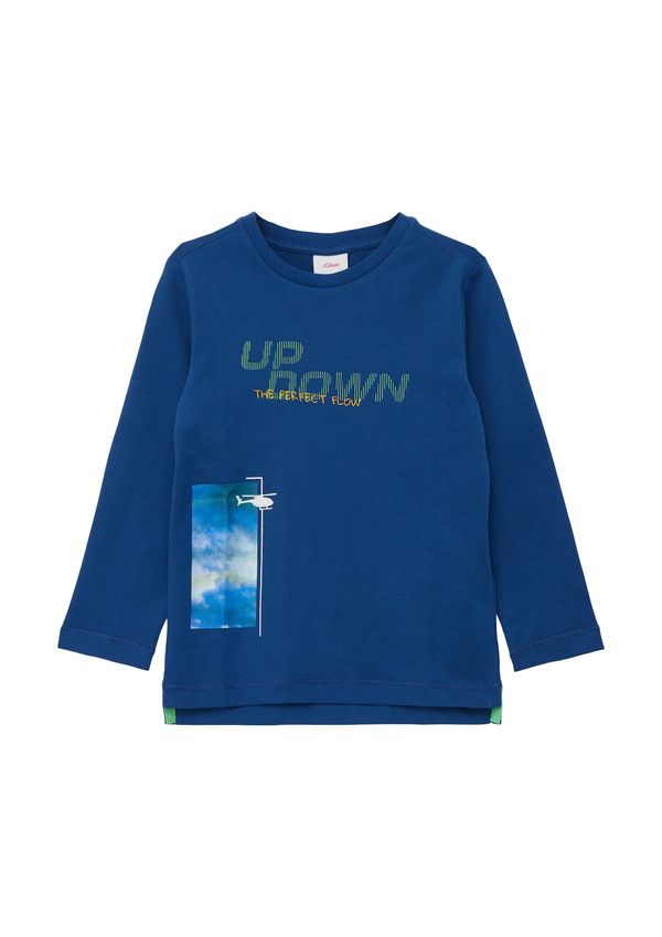 s.Oliver s.Oliver Тениска  синьо / кобалтово синьо / зелено / оранжево