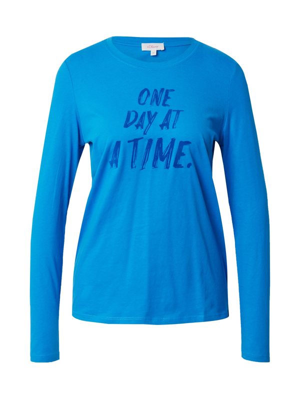 s.Oliver s.Oliver Тениска  синьо / лазурно синьо