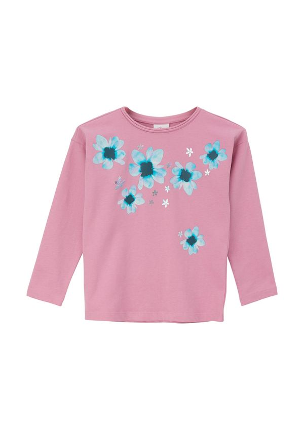 s.Oliver s.Oliver Тениска  синьо / светлосиньо / бледорозово