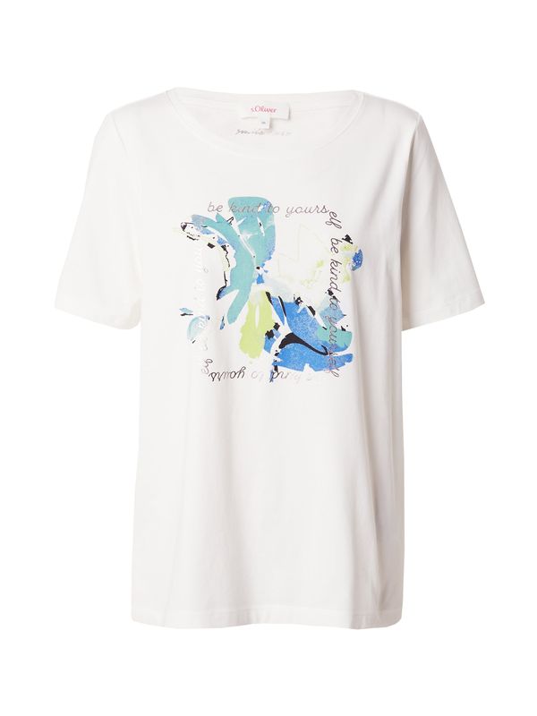 s.Oliver s.Oliver Тениска  синьо / светлосиньо / черно / мръсно бяло