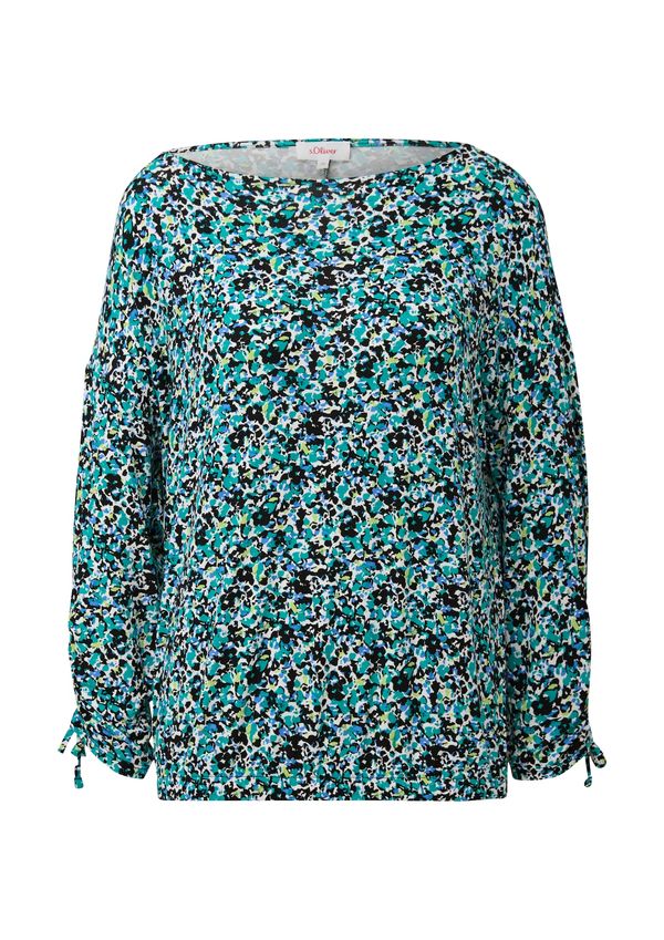 s.Oliver s.Oliver Тениска  синьо / тюркоазен / черно / бяло