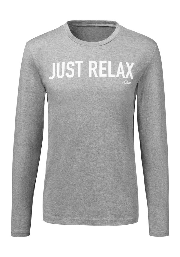 s.Oliver s.Oliver Тениска  сив меланж / бяло