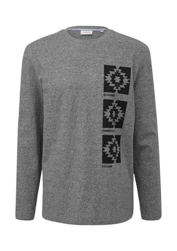 s.Oliver s.Oliver Тениска  сив меланж / черно