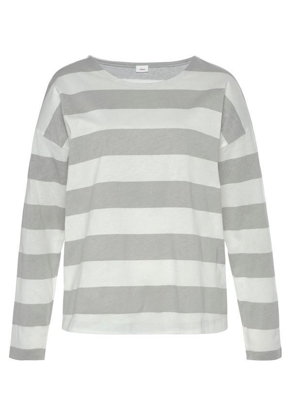 s.Oliver s.Oliver Тениска  сиво / бяло