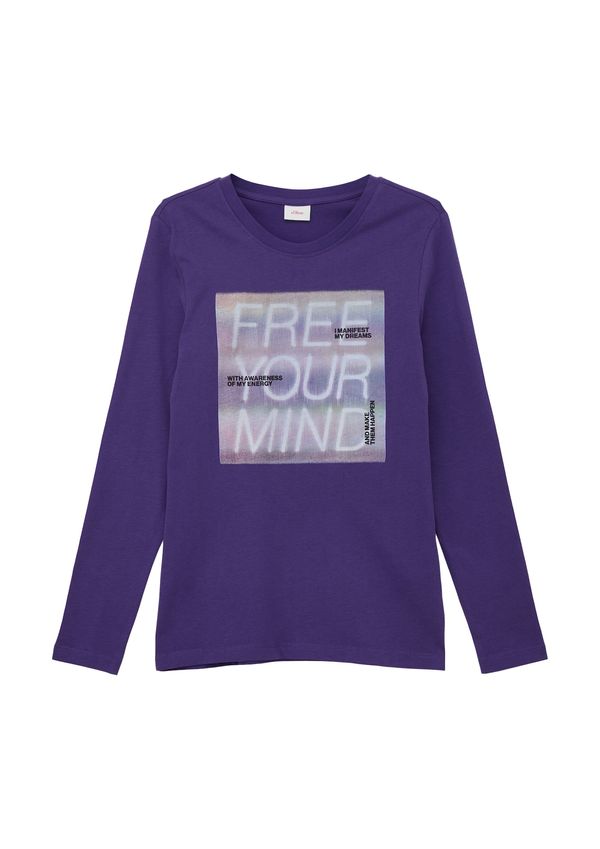 s.Oliver s.Oliver Тениска  сиво / червено-виолетово