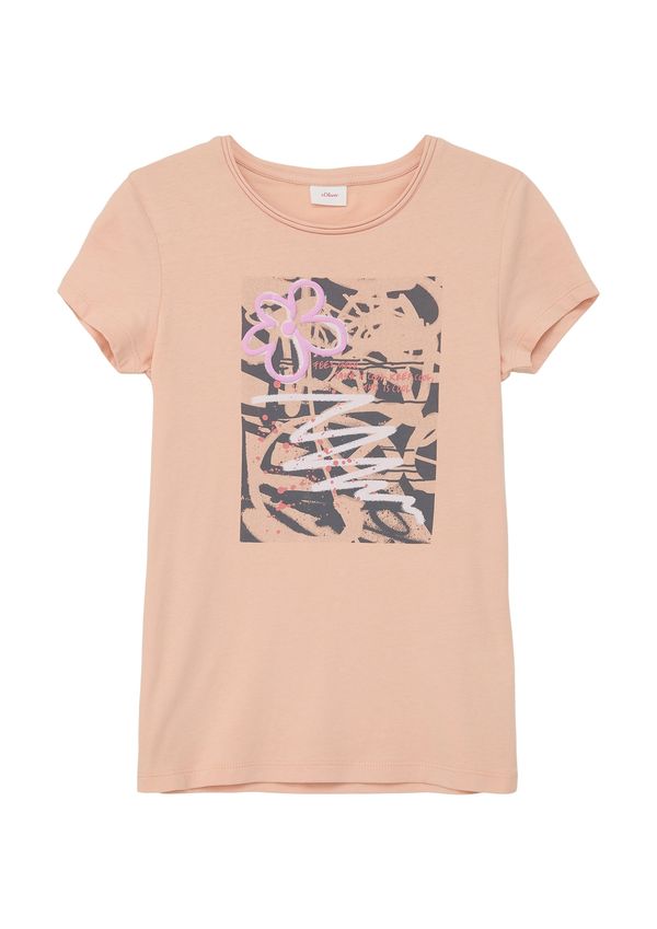 s.Oliver s.Oliver Тениска  сьомга / светлорозово / бяло