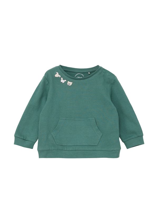 s.Oliver s.Oliver Тениска  светлобежово / тъмнозелено