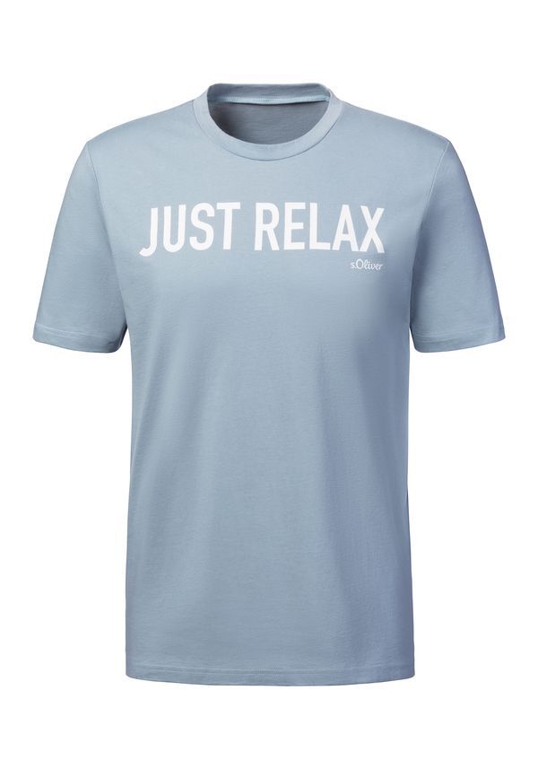 s.Oliver s.Oliver Тениска  светлосиньо / бяло