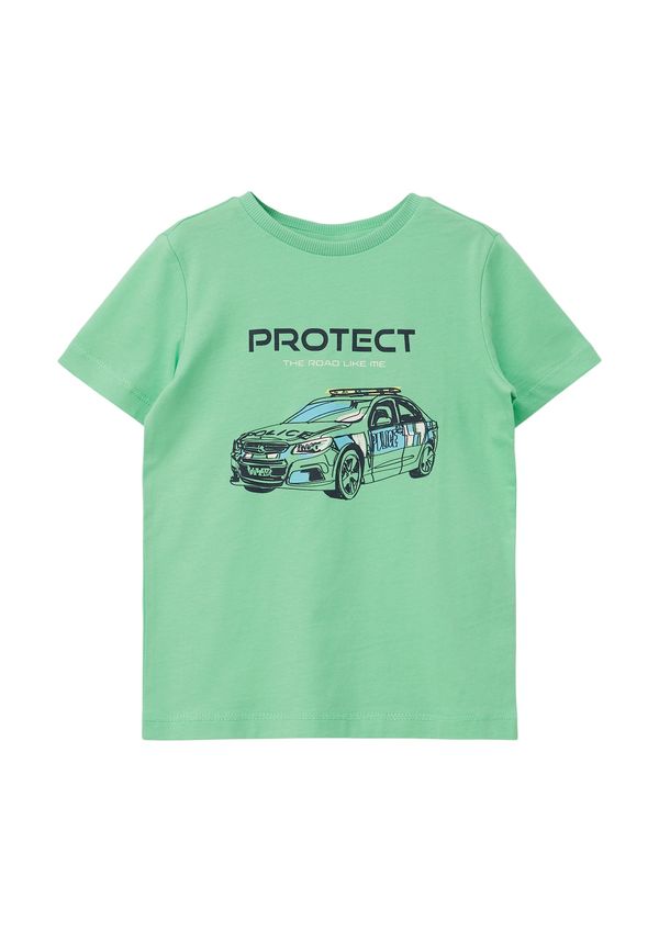 s.Oliver s.Oliver Тениска  светлосиньо / светлозелено / черно / бяло