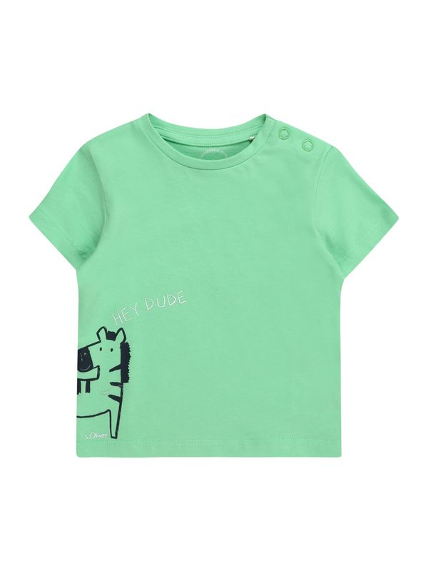 s.Oliver s.Oliver Тениска  светлозелено / черно