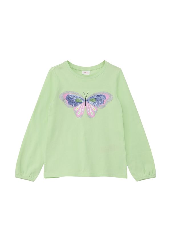 s.Oliver s.Oliver Тениска  светлозелено / виолетов / розово / сребърно