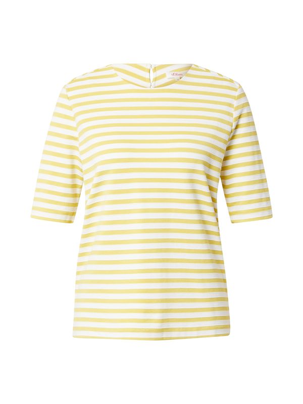 s.Oliver s.Oliver Тениска  светложълто / бяло
