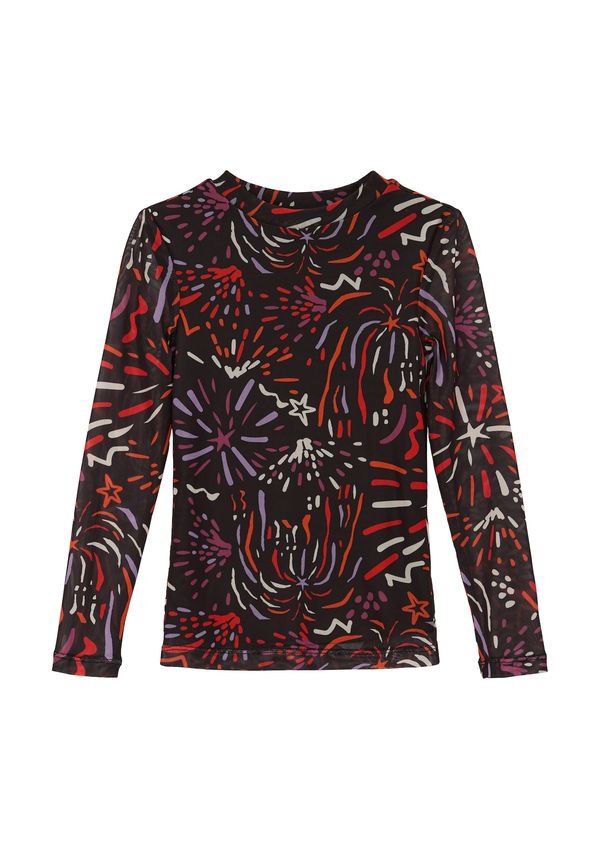 s.Oliver s.Oliver Тениска  тъмнокафяво / пъстро