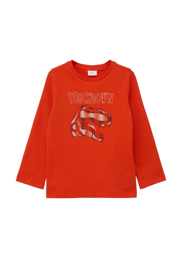 s.Oliver s.Oliver Тениска  тъмнооранжево / черно / бяло