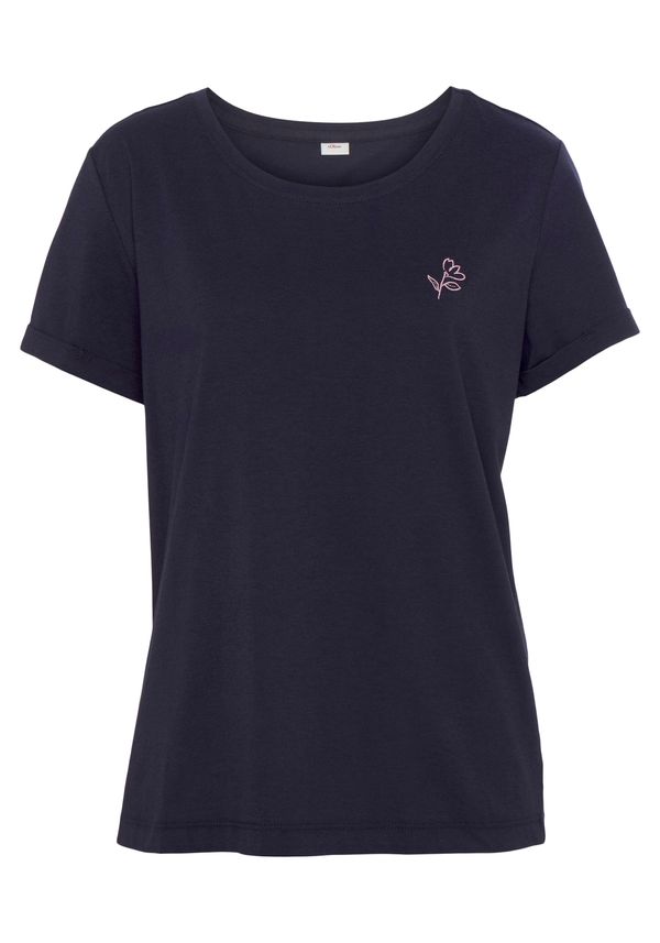 s.Oliver s.Oliver Тениска  тъмносиньо / светлорозово