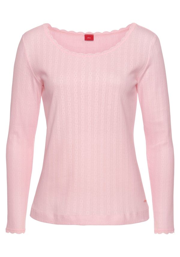 s.Oliver s.Oliver Тениска за спане  бледорозово / светлорозово