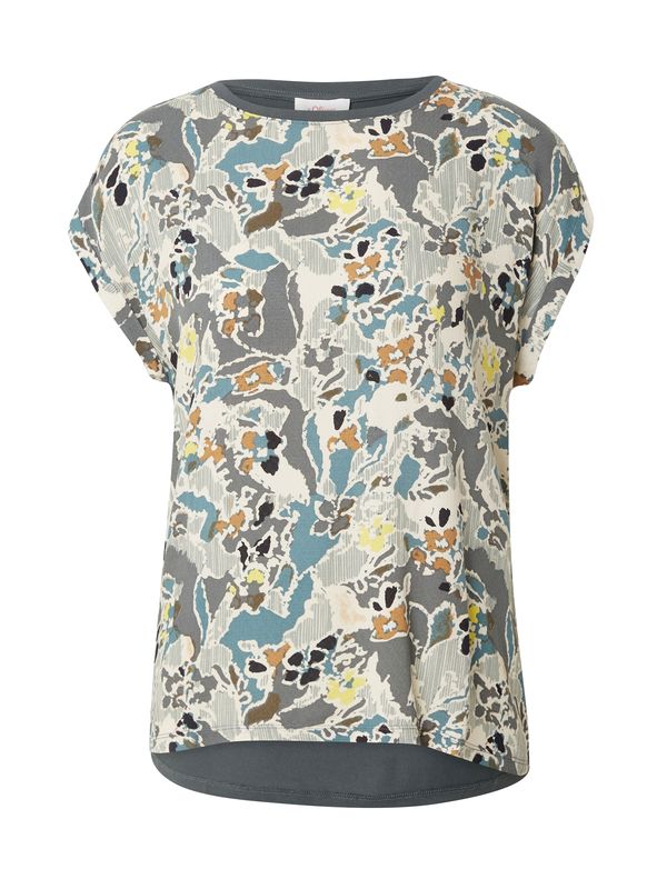 s.Oliver s.Oliver Тениска  жълто / сиво / петрол / естествено бяло