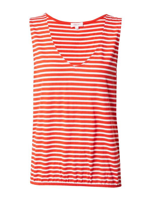 s.Oliver s.Oliver Топ  тъмнооранжево / бяло