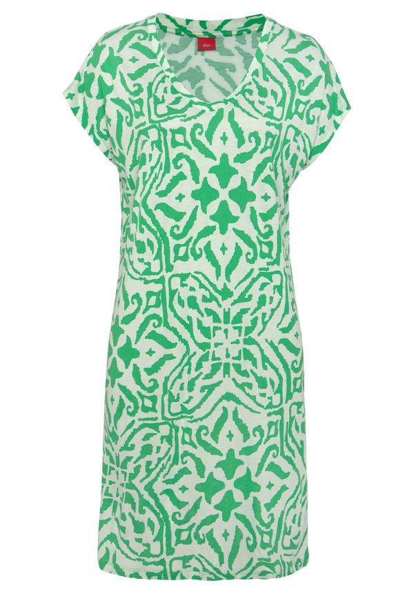 s.Oliver s.Oliver Вечерна рокля  зелено / бяло