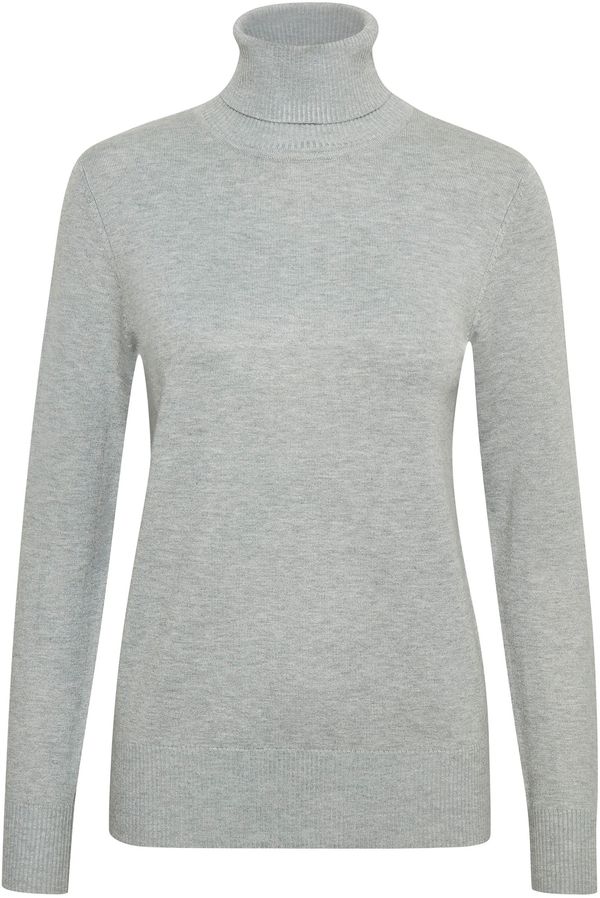 SAINT TROPEZ SAINT TROPEZ Пуловер 'Mila'  сив меланж