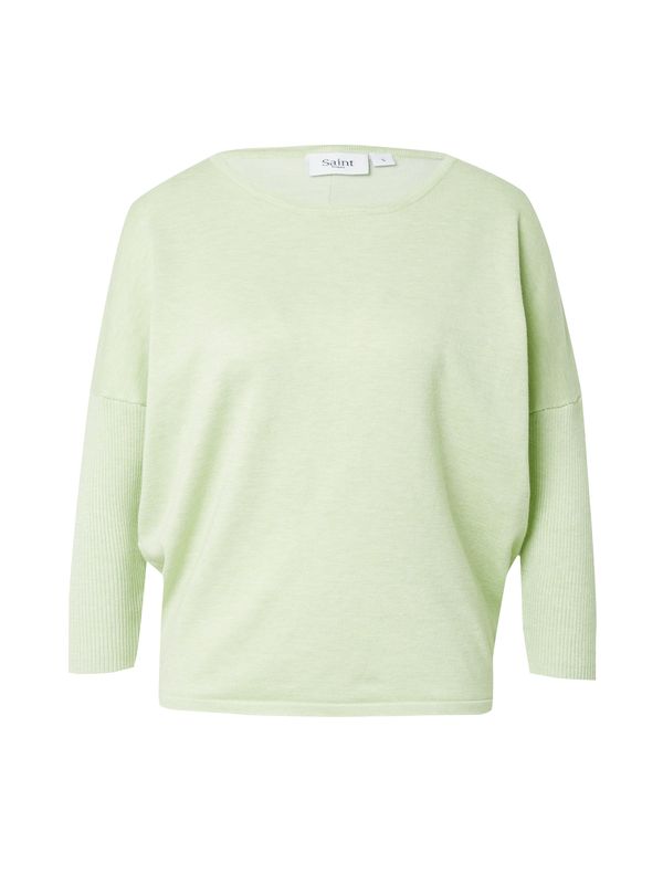 SAINT TROPEZ SAINT TROPEZ Пуловер 'Mila'  светлозелено