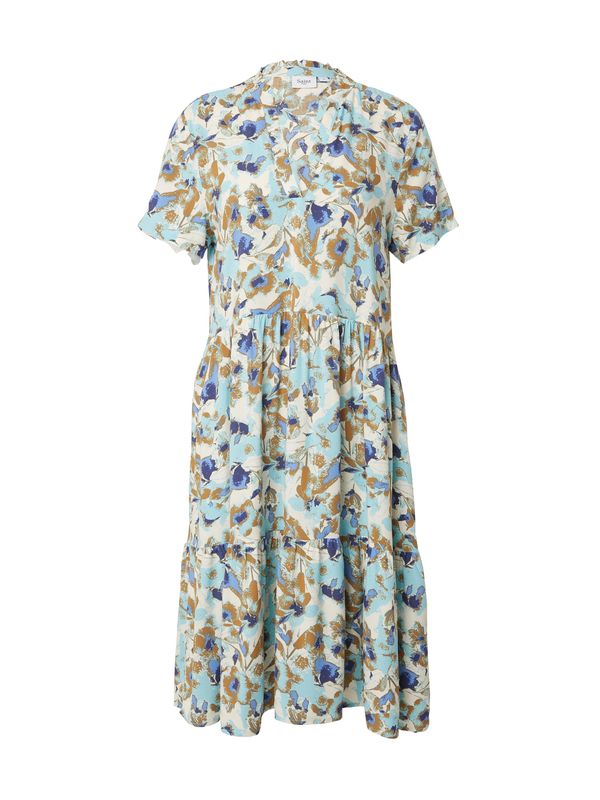 SAINT TROPEZ SAINT TROPEZ Рокля тип риза 'Eda'  нейви синьо / тюркоазен / маслина / бяло