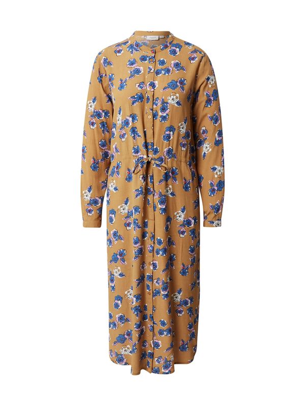 SAINT TROPEZ SAINT TROPEZ Рокля тип риза 'Randy'  синьо / коняк / бяло