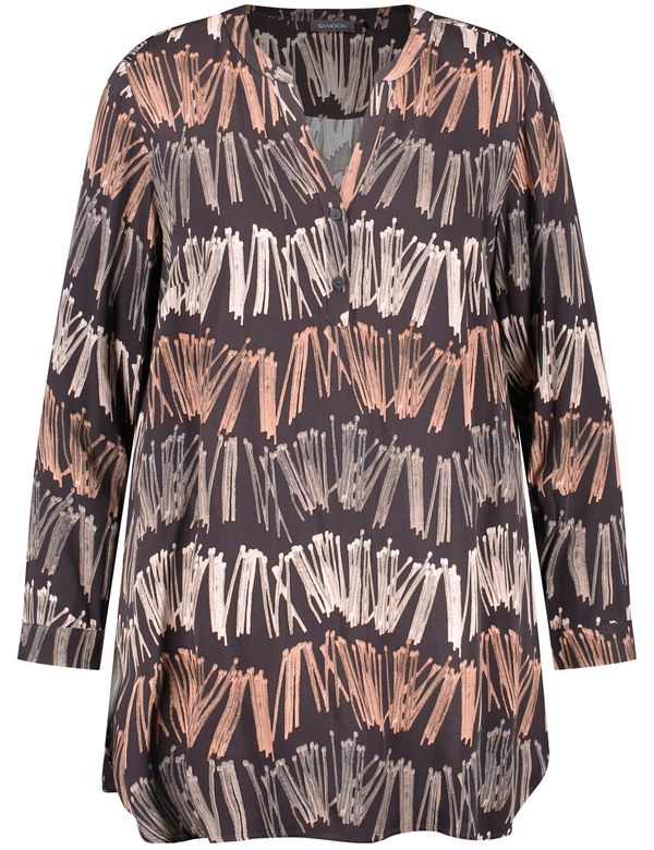 SAMOON SAMOON Блуза  бежово / тъмносиво / кайсия