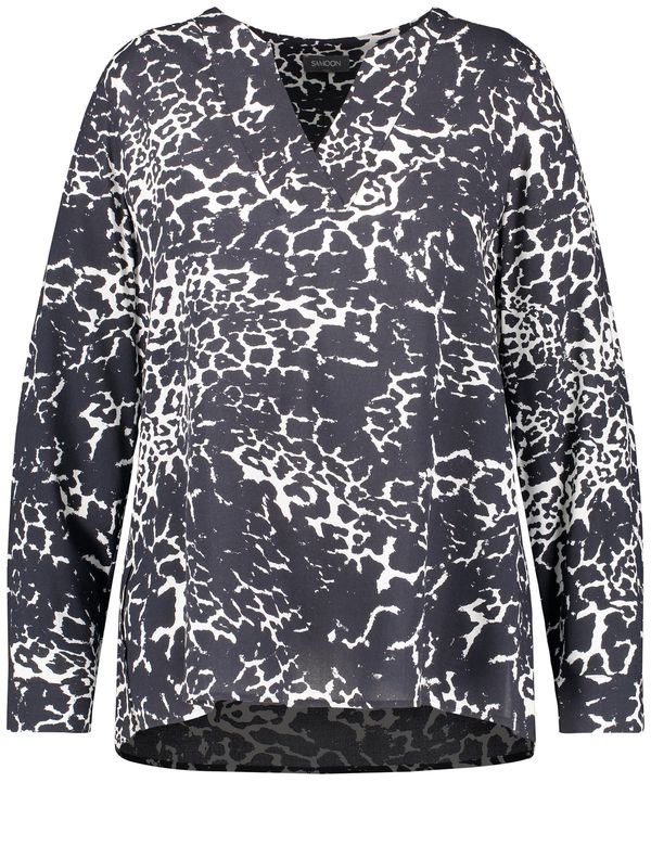 SAMOON SAMOON Блуза  нощно синьо / бяло