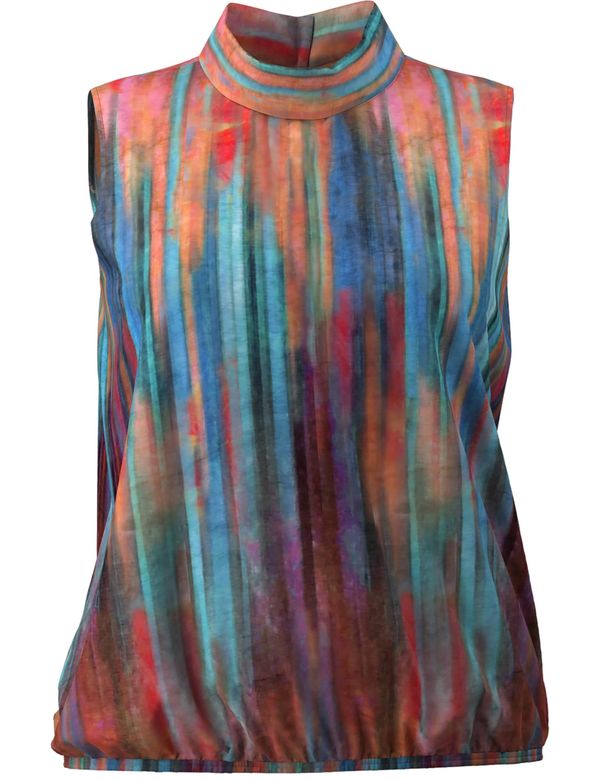 SAMOON SAMOON Блуза  синьо / тъмнолилаво / оранжево-червено / огнено червено