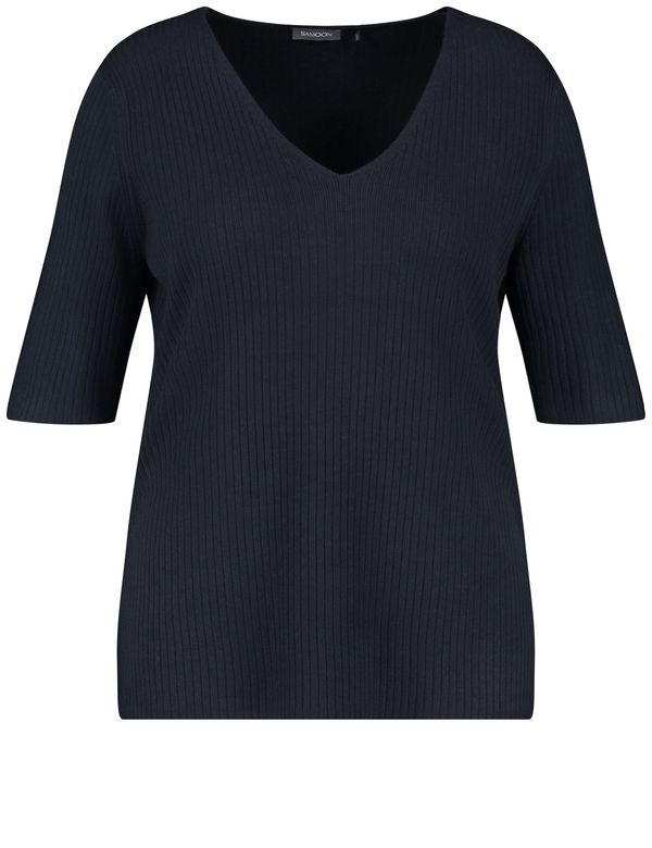 SAMOON SAMOON Пуловер  нейви синьо