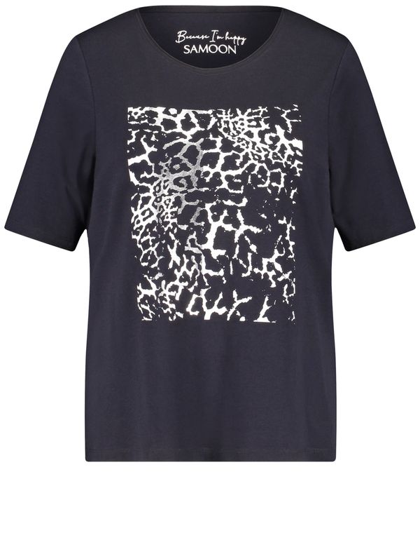SAMOON SAMOON Тениска  нощно синьо / бяло