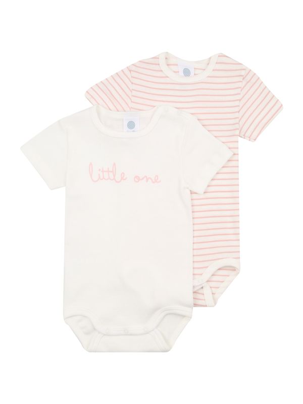 SANETTA SANETTA Бебешки гащеризони/боди  бледорозово / бяло