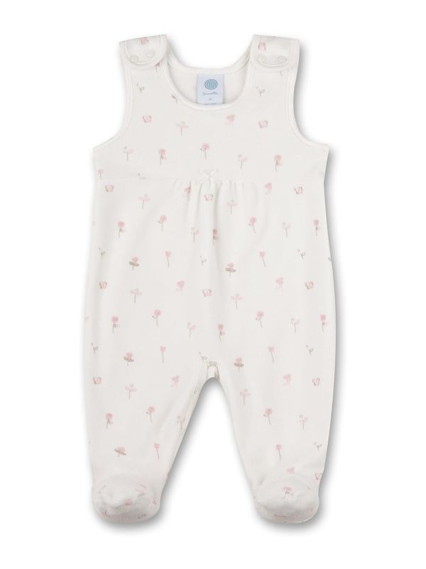 SANETTA SANETTA Бебешки гащеризони/боди  пепел от рози / бяло