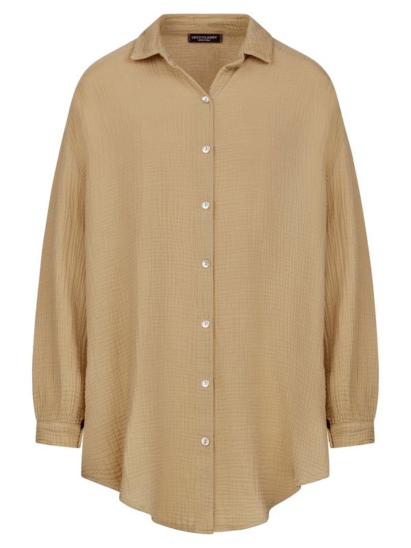 SASSYCLASSY SASSYCLASSY Блуза  цвят "пясък"