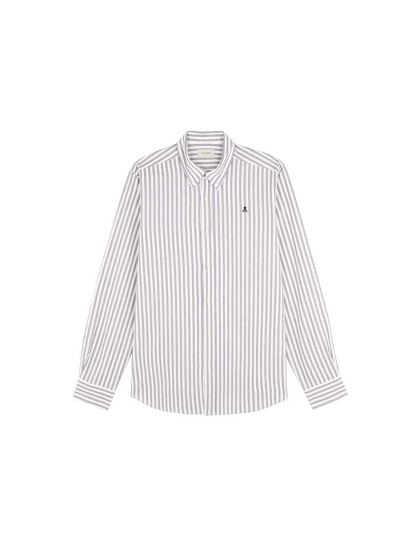 Scalpers Scalpers Бизнес риза 'New Jon Bd'  гълъбово синьо / черно / бяло