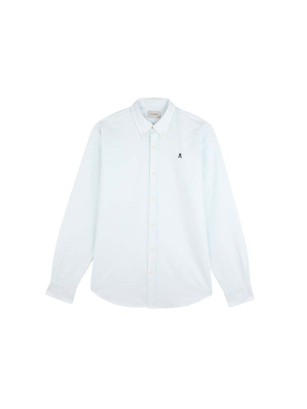 Scalpers Scalpers Бизнес риза 'New Oxford'  нейви синьо / светлозелено / бяло