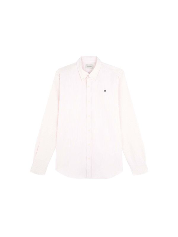 Scalpers Scalpers Бизнес риза 'New Oxford'  пастелно оранжево / бяло