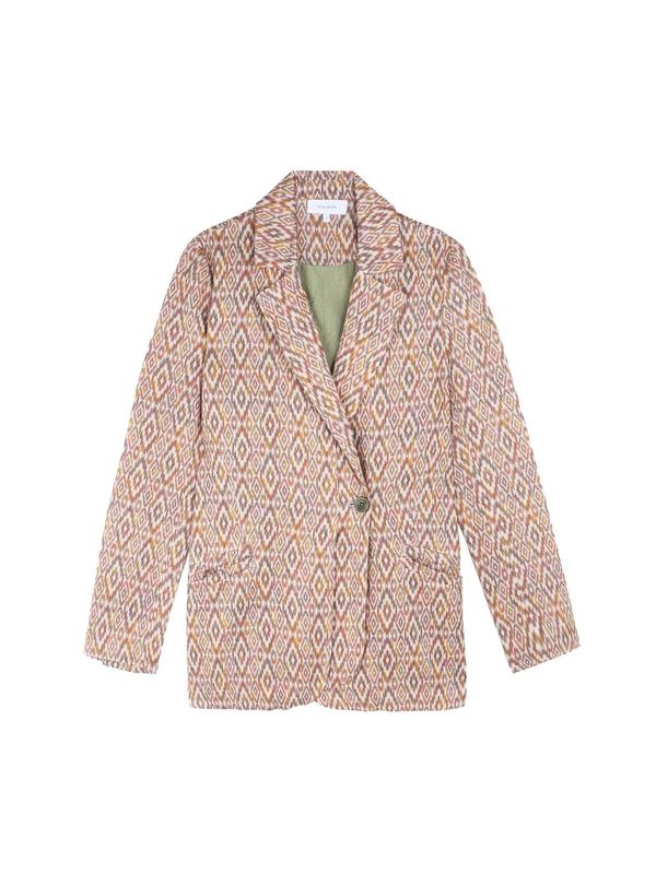 Scalpers Scalpers Блейзър 'Ethnic'  кафяво / лилав / бяло