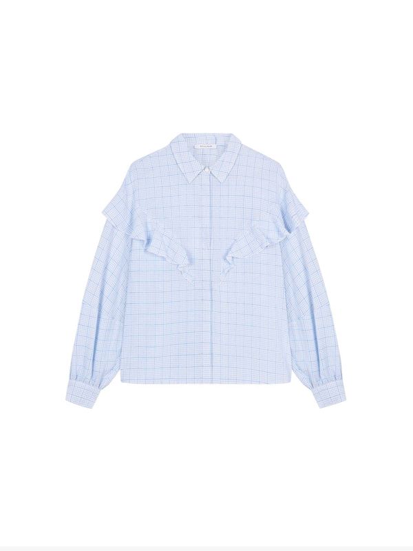 Scalpers Scalpers Блуза 'Cute Frill'  светлосиньо