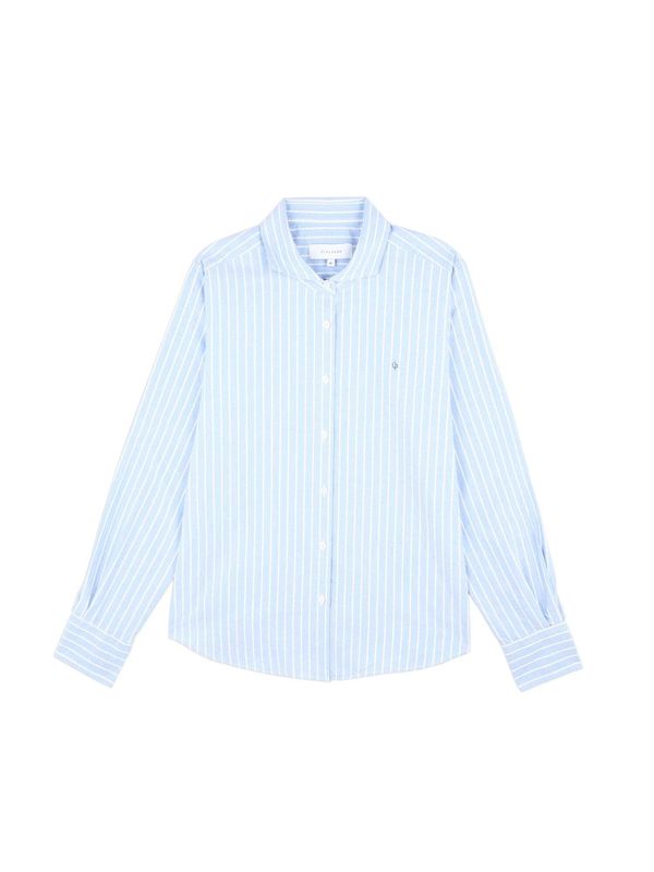 Scalpers Scalpers Блуза 'Davis'  светлосиньо / бяло