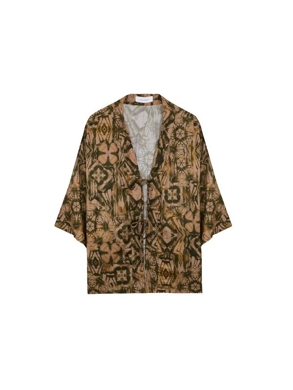 Scalpers Scalpers Блуза 'Jungle'  кафяво / зелено