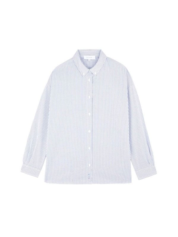 Scalpers Scalpers Блуза 'New Boppy'  светлосиньо / бяло