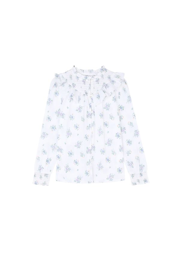 Scalpers Scalpers Блуза 'Smock'  синьо / бяло